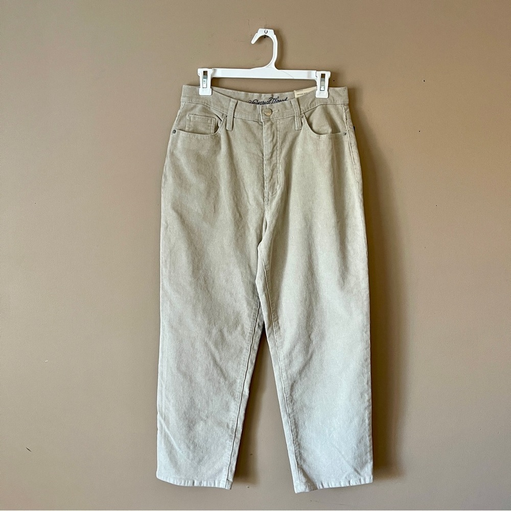UNIVERSAL THREAD | Cream Corduroy Straight Leg Pants Sz 8